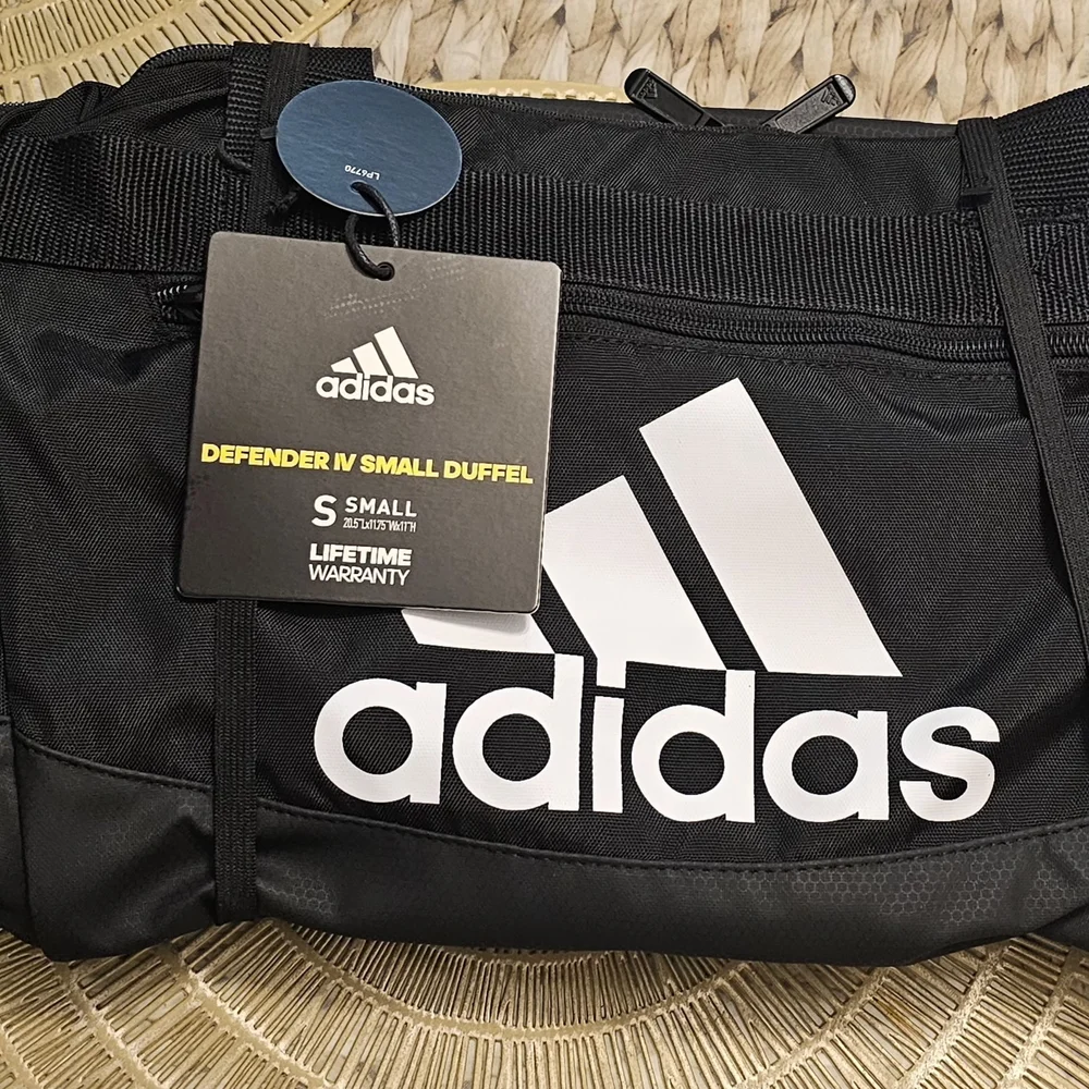 Adidas Black Defender IV Small Duffel Bag - Picture 1 of 11